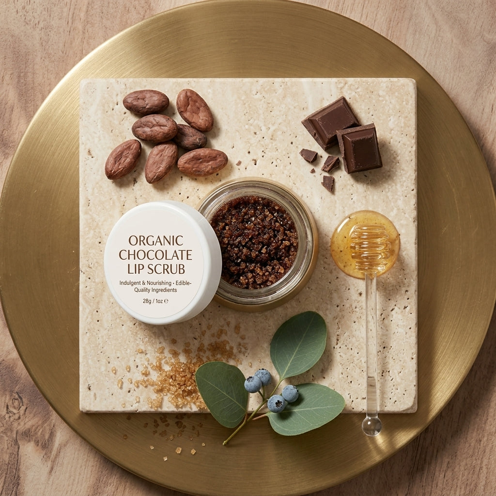 Organic Chocolate Lip Scrub Flaky Chapped Lips
